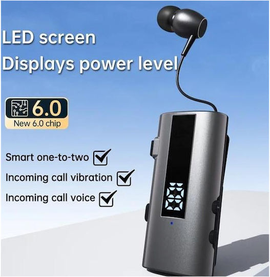 K92 In-ear Bluetooth Handsfree Earphone Lapel Black view 2