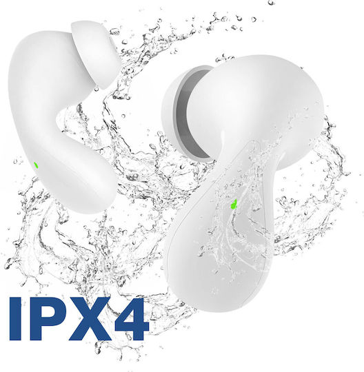 Blue Star BK92 In-ear Bluetooth Handsfree Earphones with Charging Case White view 3
