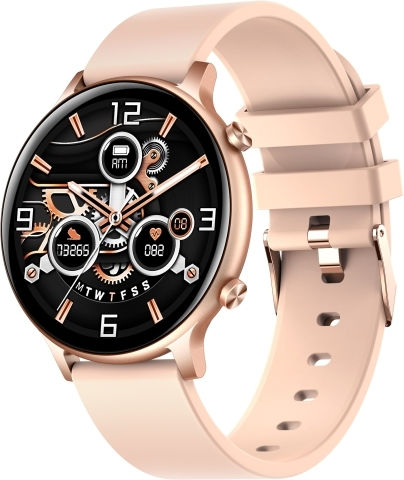 Ht12 1.32 Inch Silicone Band Ip67 Waterproof Smart Watch Support Bluetooth Calling Sleep Monitoring Pink