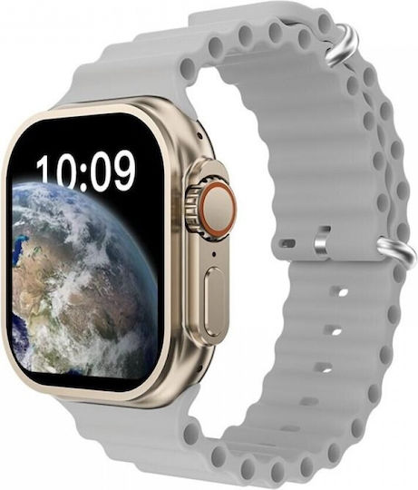 LG81 Ultra 49mm Smartwatch with Heart Rate Monitor (White)