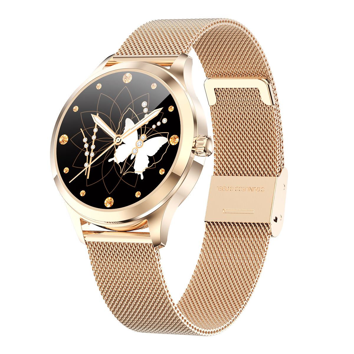 LuXurY FiT Aluminium Smartwatch with Heart Rate Monitor (Gold) vue 3