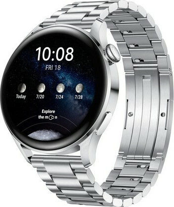 Huawei Watch 3 Elite Stainless Steel 46mm Waterproof with eSIM and Heart Rate Monitor (Silver) view 3