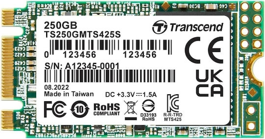 Transcend 425S SSD 250GB M.2 Type with SATA III Connection TS250GMTS425S view 3