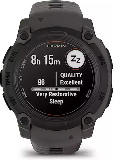 Garmin Instinct E 40mm Waterproof Smartwatch with Heart Rate Monitor (Black with Charcoal Band) view 3
