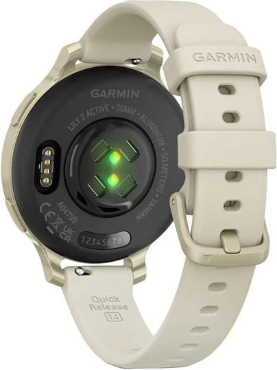 Garmin Lily 2 Aluminium Waterproof Smartwatch with Heart Rate Monitor (Gold/Bone) view 5