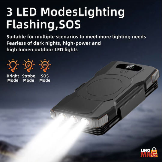 Linomag Solar Power Bank 10000mAh 22.5W Power Delivery Black view 7