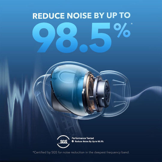 Soundcore by Anker Liberty 4 NC In-ear Bluetooth Handsfree Earphones with Sweat Resistance and Charging Case Black vue 3