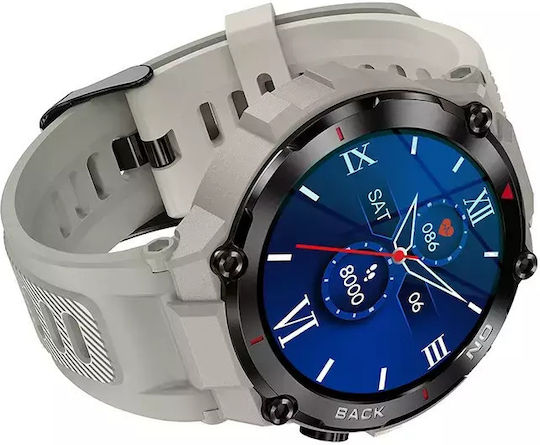 Nubi K37 Smart Watch Gps Bluetooth Calling Heart Rate Monitoring Sleep Tracking Oxygen Level Notifications Multiple Sports Modes Gray view 2