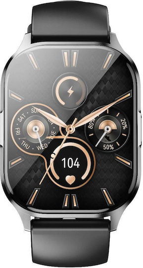 XO J10 Smartwatch with Heart Rate Monitor (Black)