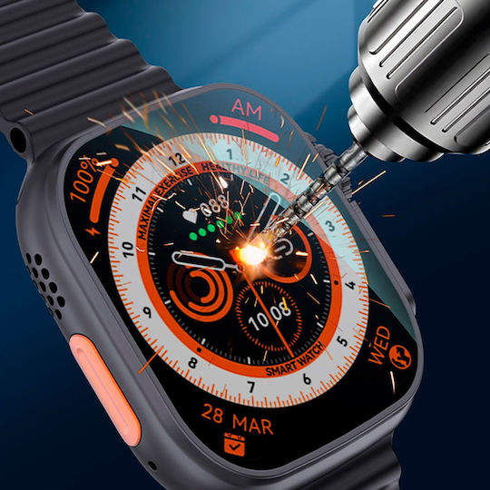 NO.1 DT8 Ultra+ Smartwatch with Heart Rate Monitor (Orange) view 8