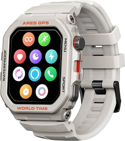 Zeblaze Ares GPS 47mm Smartwatch with Heart Rate Monitor (White) view 2
