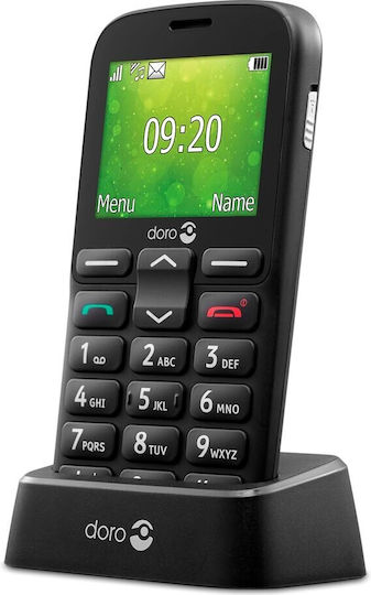 Doro 1380 Dual SIM Mobile with Large Buttons (English Menu) Black view 3