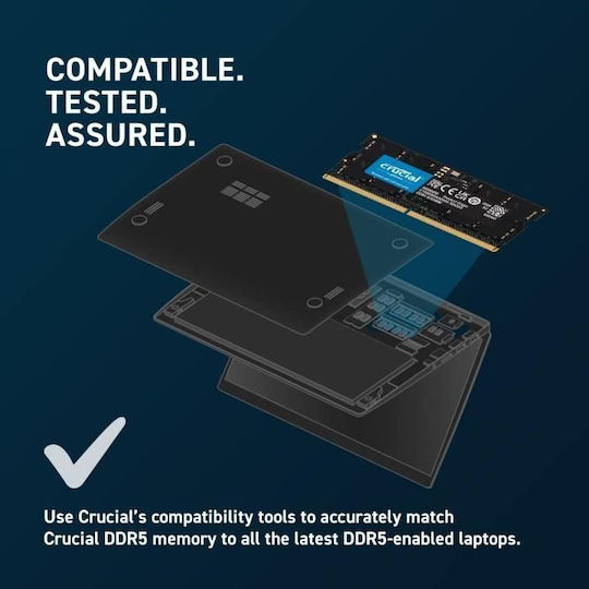 Crucial DDR5 with Module 1x16GB and Speed 4800 for Laptop CT16G48C40S5 view 7