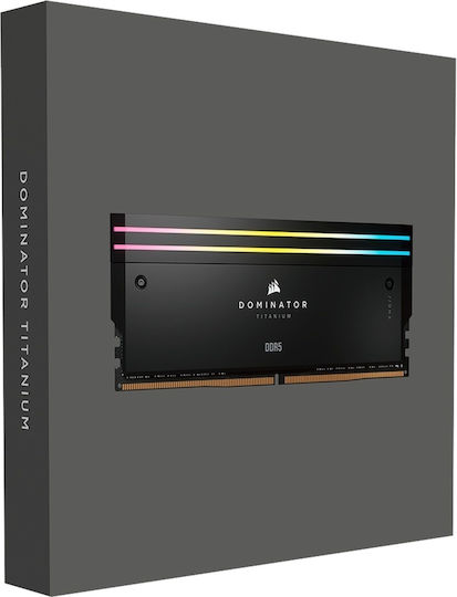 Corsair Dominator Titanium RGB XMP DDR5 64GB RAM with 2x32GB Modules and Speed 6400 for Desktop CMP64GX5M2B6400C32 view 6
