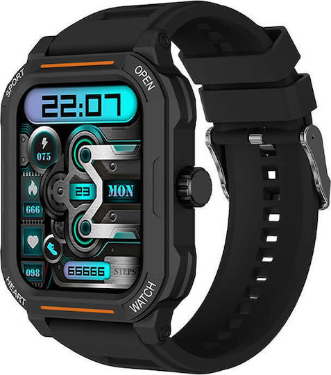 BlitzWolf BW-GTC3 Waterproof Smartwatch with Heart Rate Monitor (Black)