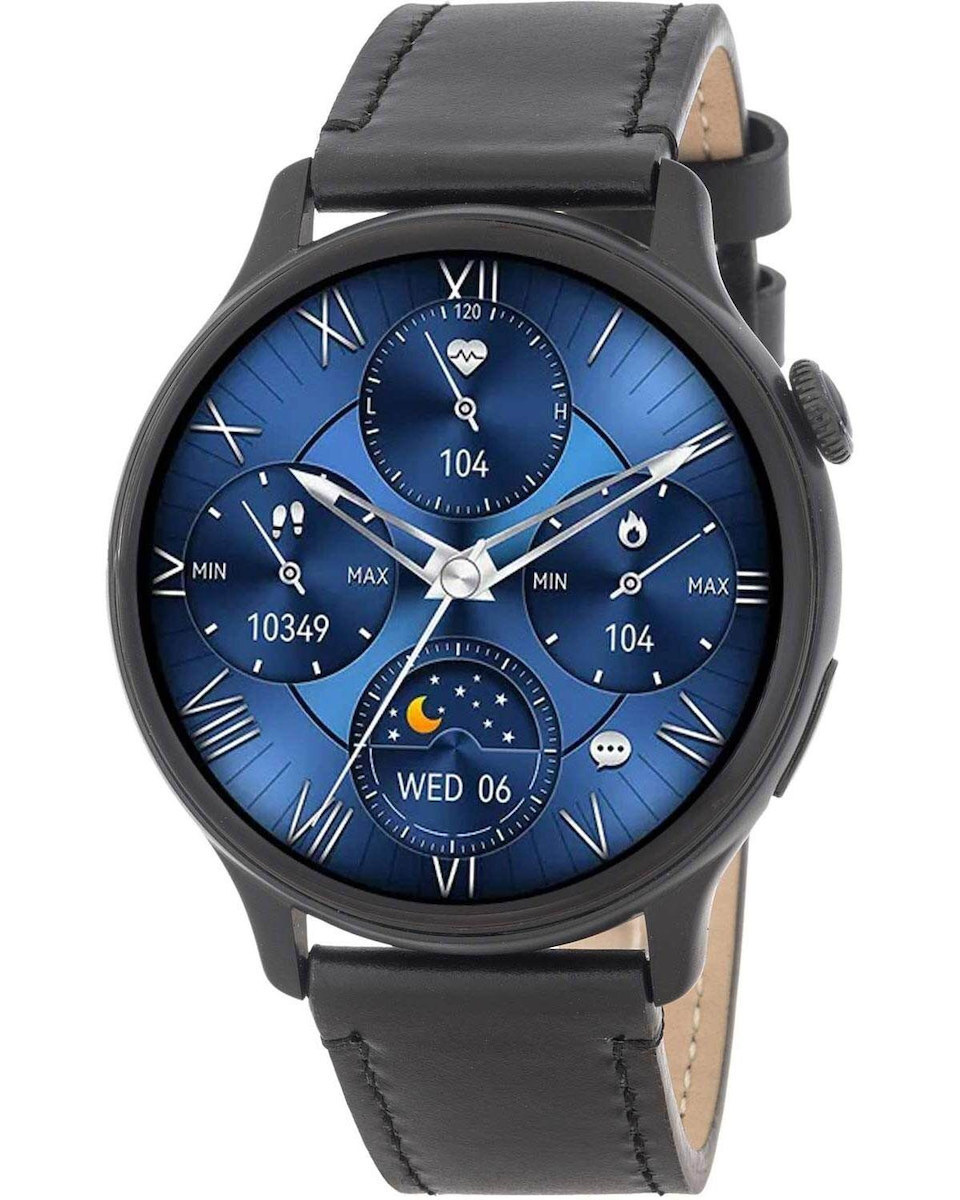 3Guys 3GW8571 45mm Smartwatch with Heart Rate Monitor (Black)