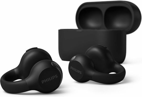 Philips TAQ2000 Open Ear Bluetooth Handsfree Earphones with Sweat Resistance and Charging Case Black view 1