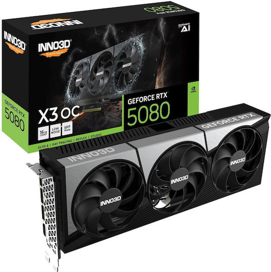 Inno 3D GeForce RTX 5080 16GB GDDR7 X3 OC Graphics Card view 4