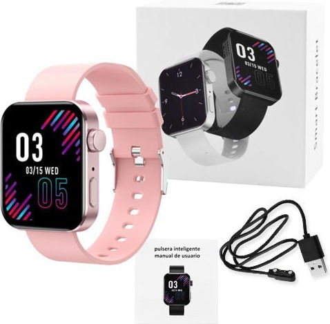 NK20 43mm Smartwatch with Heart Rate Monitor (Pink) view 4