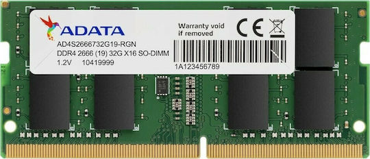 Adata Premier DDR4 with Module 1x32GB and Speed 3200 for Laptop AD4S320032G22-SGN