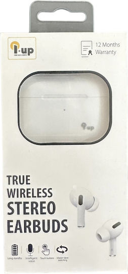 iUP Earbud Bluetooth Handsfree Earphones with Charging Case White view 1