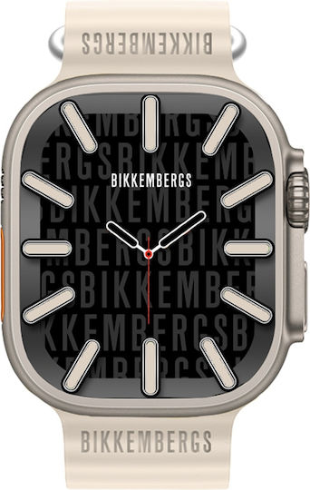 Bikkembergs BK42 Aluminium Smartwatch with Heart Rate Monitor (White)