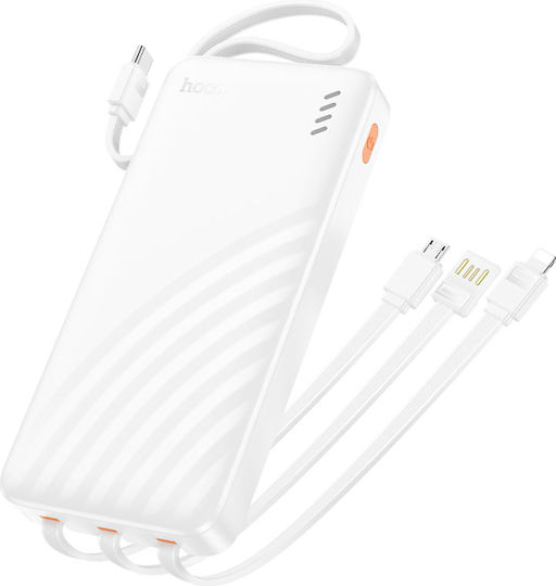 Hoco J146 Power Bank 10000mAh with USB-A Port and USB-C Port White view 1