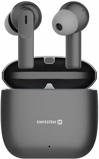Swissten Alupods II In-ear Bluetooth Handsfree Earphones with Charging Case Black vue 2