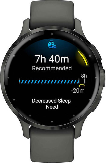 Garmin Venu 3S 41mm Waterproof Smartwatch with Heart Rate Monitor (Slate Stainless Steel Bezel with Pebble Gray Case and Silicone Band) view 5