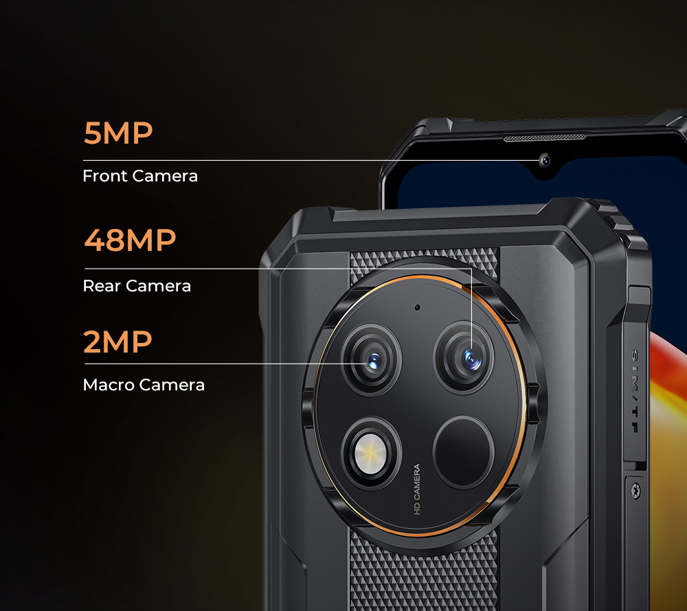 Oukitel G1 Dual SIM (6GB/256GB) Resistant Smartphone Black/Orange view 7