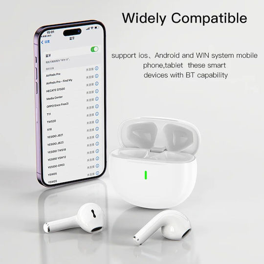 Yesido TWS18 Earbud Bluetooth Handsfree Earphones with Charging Case White view 5