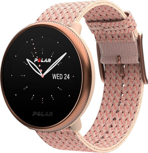 Polar Ignite 2 Stainless Steel 43mm Waterproof Smartwatch with Heart Rate Monitor (Rose Gold) view 1