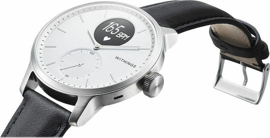 Withings ScanWatch Stainless Steel 38mm Waterproof with Heart Rate Monitor (White) view 2