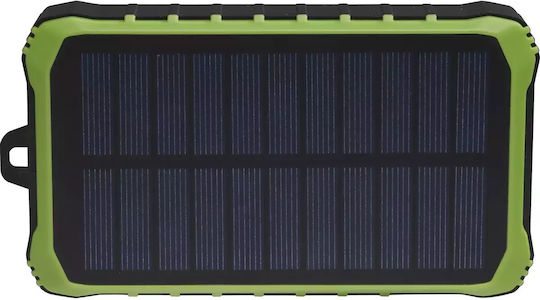 Denver PSO-10012 Solar Power Bank 10000mAh with 2 USB-A Ports Green view 5