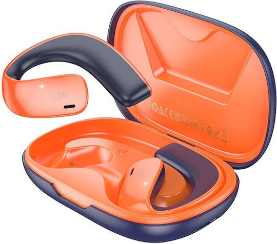 Hoco EQ4 In-ear Bluetooth Handsfree Earphones with Charging Case Orange view 1