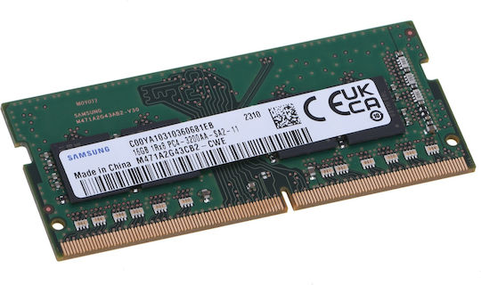 Samsung 16GB DDR4 RAM with 3200 Speed for Laptop (M471A2G43CB2-CWE)