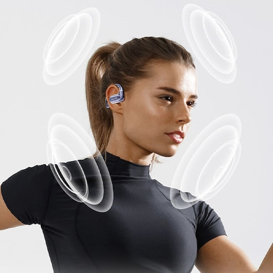 Awei T93 Open Ear Bluetooth Handsfree Earphones with Sweat Resistance and Charging Case Black view 4
