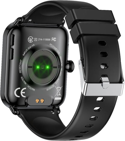Bea-fon 102 44mm Smartwatch with Heart Rate Monitor (Black) view 2