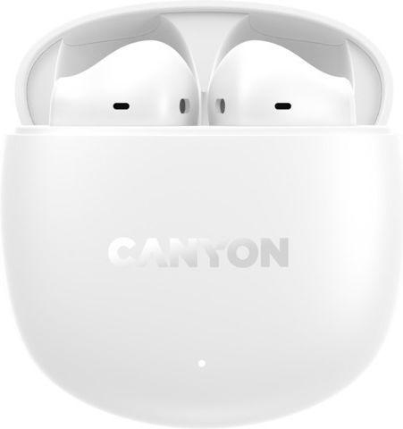 Canyon OnGo 13 Earbud Bluetooth Handsfree Earphones with Charging Case White vista 4
