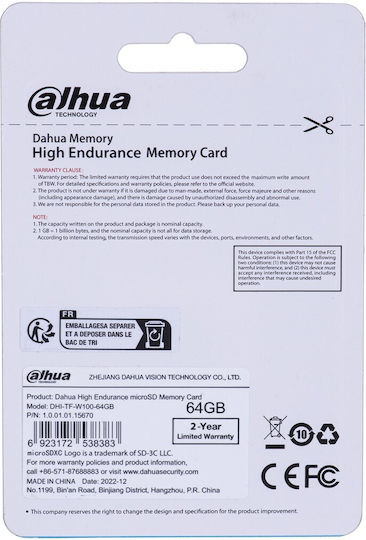 Dahua W100 microSDXC 64GB Class 10 U3 V30 UHS-I view 2