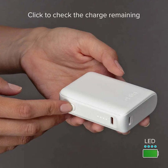 SBS Power Bank 10000mAh 10W with USB-A Port and USB-C Port White view 8