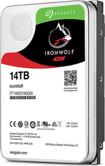 Seagate IronWolf Nas 12TB HDD Hard Drive 3.5" SATA III 7200rpm with 256MB Cache for NAS ST12000VN0008 vue 5