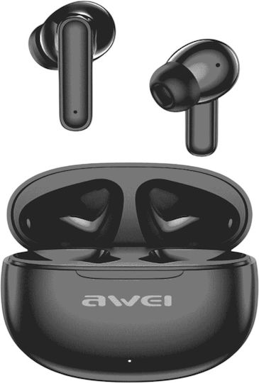 Awei T71 In-ear Bluetooth Handsfree Earphones with Sweat Resistance and Charging Case Black