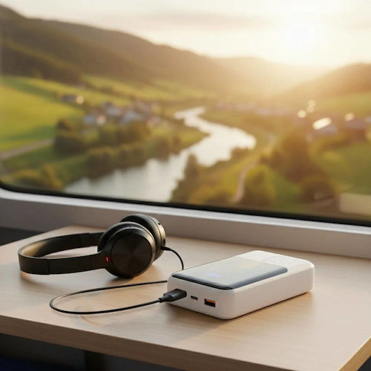 everActive EB-20Q Power Bank 20000mAh 22.5W with 2 USB-A Ports and USB-C Port White vue 7