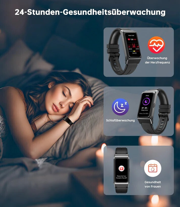 Oukitel BT11 Titanium Smartwatch with Heart Rate Monitor Black view 7