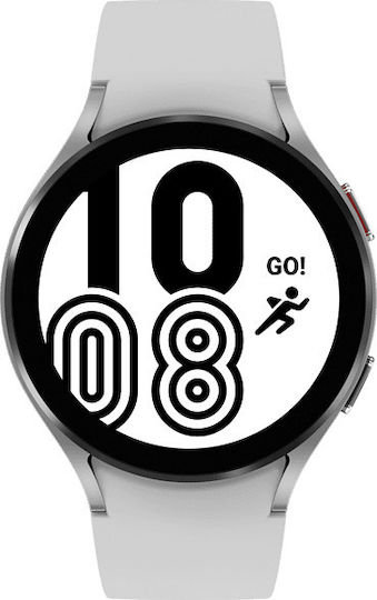 Samsung Galaxy Watch4 Aluminium 44mm Waterproof with Heart Rate Monitor (Silver)