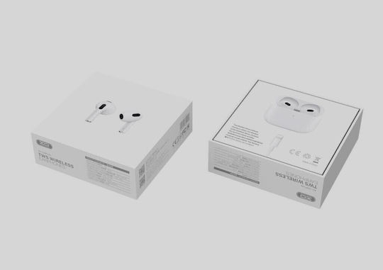 XO Q4 Earbud Bluetooth Handsfree Earphones with Charging Case White view 7