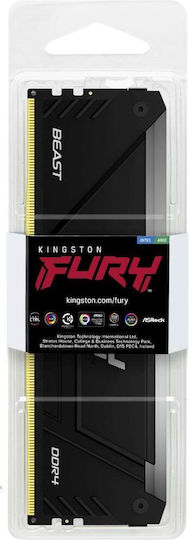 Kingston Fury Beast RGB DDR4 with Module 1x8GB and Speed 3600 for Desktop KF436C17BB2A/8 view 5
