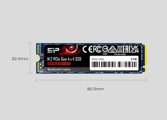 Silicon Power UD85 SSD 1TB M.2 Type With PCI Express 4.0 Connection SP01KGBP44UD8505 view 9