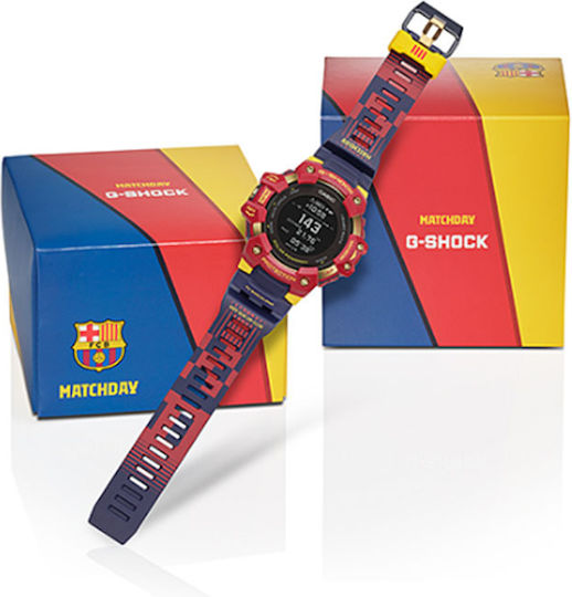 Casio GBD-H1000BAR Limited Edition FC Barcelona Smartwatch with Heart Rate Monitor (Blue) view 4